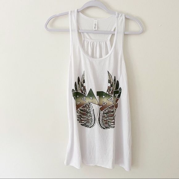 Winged camo Babe Racerback Tank, Sz XL - Picture 6 of 9